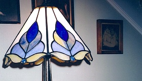 Blue and Beige Panel Lamp